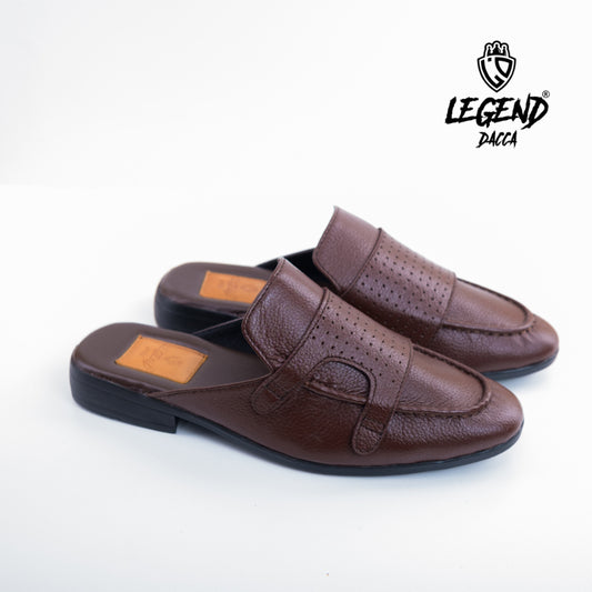 Double Monk Half Shoe Brown