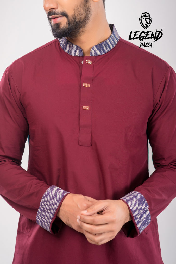 Highlighted Contrasting Regular Fit Panjabi