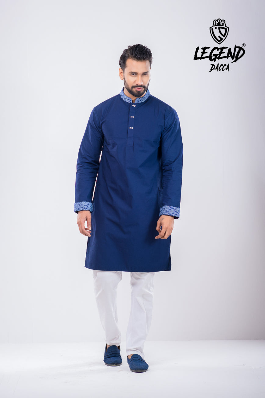 Highlighted Contrasting Regular Fit Panjabi