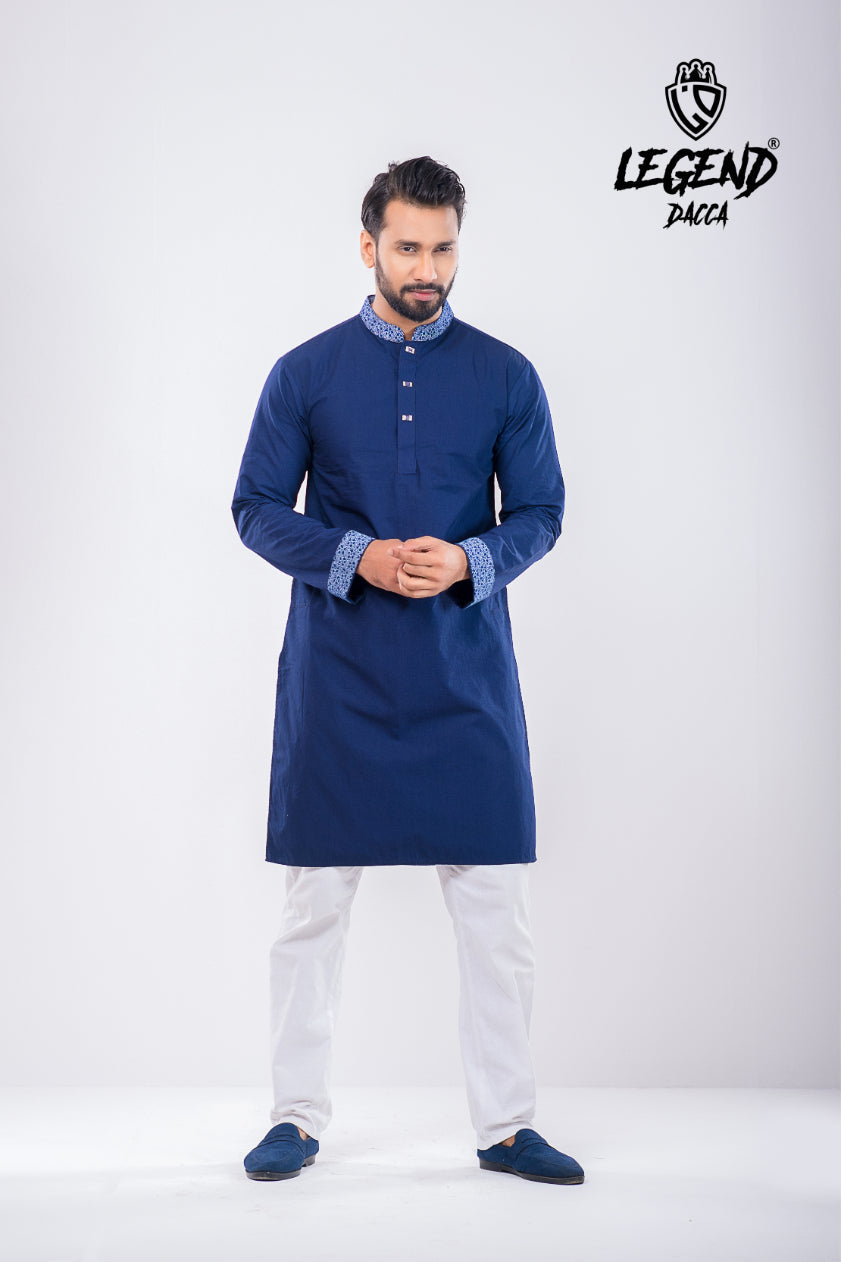 Highlighted Contrasting Regular Fit Panjabi